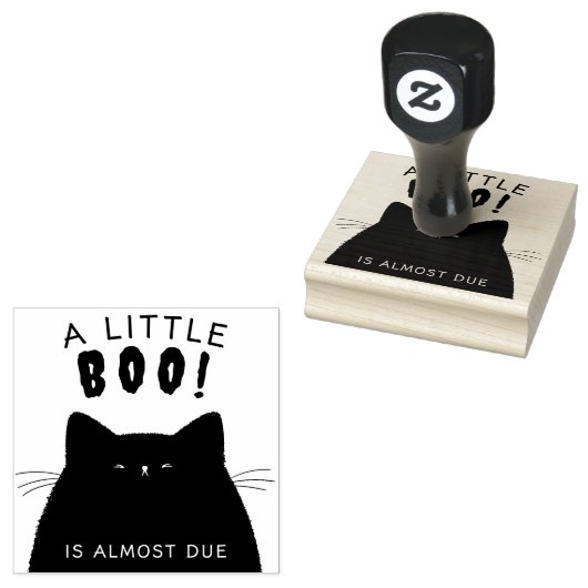Little Boo Halloween Baby Shower Rubberstempel (Gestempeld)