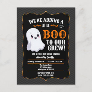Little Boo Halloween Baby Shower Schattig spook & Briefkaart