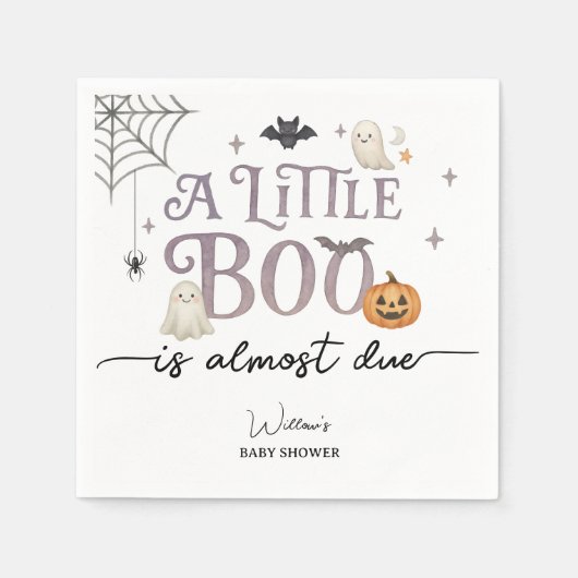 Little Boo Halloween Baby shower Servet (Voorkant)