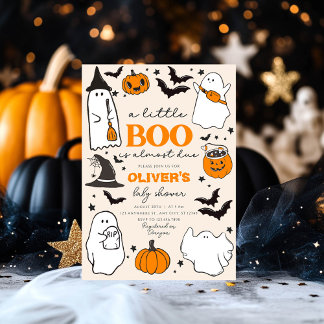 Little Boo Halloween Baby shower Uitnodigen Kaart