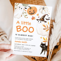 Little Boo Halloween Baby Shower Uitnodiging