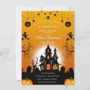 Little Boo Halloween Baby Shower Uitnodiging