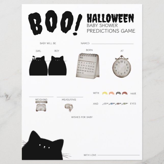 Little Boo Halloween Baby shower voorspellingen sp (Voorkant)
