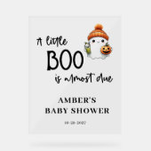 Little Boo Halloween Baby Shower Welcome Acryl Bord (Voorkant)