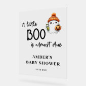 Little Boo Halloween Baby Shower Welcome Acryl Bord (Hoek)