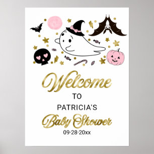 Little Boo Halloween Baby Shower Welkom Bord Poster