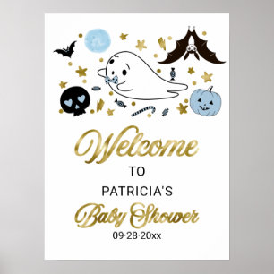 Little Boo Halloween Baby Shower Welkom Bord  Poster