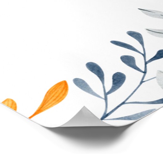 Little Boo Halloween Baby shower Welkom Poster (Hoek)