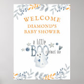 Little Boo Halloween Baby shower Welkom Poster (Voorkant)