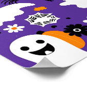 Little boo Halloween baby shower welkomstbord Poster (Hoek)