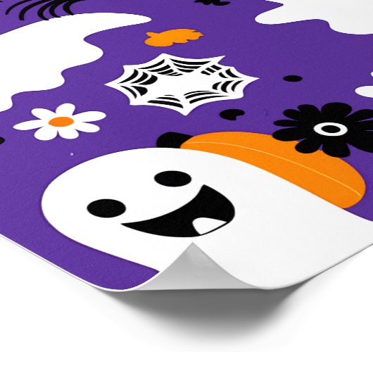 Little boo Halloween baby shower welkomstbord Poster (Hoek)