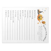 Little Boo Halloween Baby shower Word Scramble Notitieblok (Voorkant)