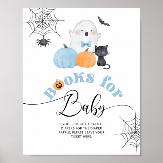 Little Boo Halloween Blauwe Boeken voor baby Poster (Voorkant)