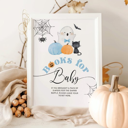 Little Boo Halloween Blauwe Boeken voor baby Poster