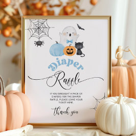 Little Boo Halloween Blauwe Luier Raffle Poster