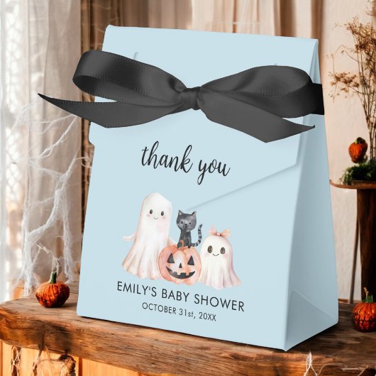 Little Boo Halloween Blue Baby shower Bedankdoosjes