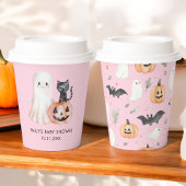 Little Boo Halloween Blush Pink Baby shower Papieren Bekers