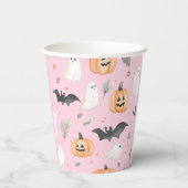 Little Boo Halloween Blush Pink Baby shower Papieren Bekers (Achterkant)