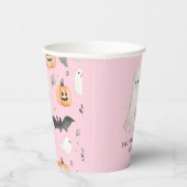 Little Boo Halloween Blush Pink Baby shower Papieren Bekers (Rechts)