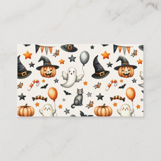 Little Boo Halloween Boeken voor Baby shower Informatiekaartje (Achterkant)