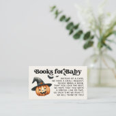 Little Boo Halloween Boeken voor Baby shower Informatiekaartje (Staand voorkant)