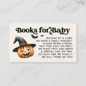 Little Boo Halloween Boeken voor Baby shower Informatiekaartje (Voorkant)