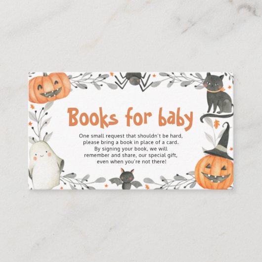 Little Boo Halloween Books for Baby Enclosure Kaar Informatiekaartje (Voorkant)
