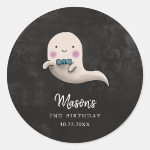 Little Boo Halloween Bow Stropdas Ghost Birthday P Ronde Sticker