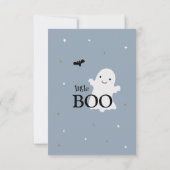 Little Boo Halloween Boy Baby shower Bedankkaart (Achterkant)
