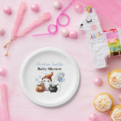 Little Boo Halloween Boy Baby shower Papieren Bordje (Feest)