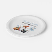 Little Boo Halloween Boy Baby shower Papieren Bordje (Gekanteld)