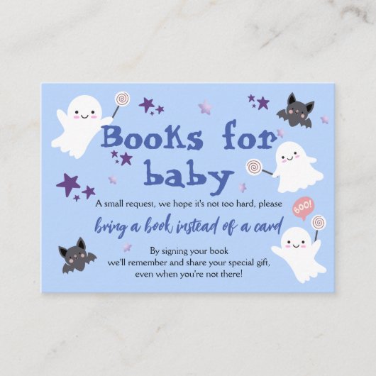 Little Boo Halloween Boy Books voor Baby Request Informatiekaartje (Voorkant)