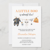 Little Boo Halloween Clothesline Baby shower Kaart (Voorkant)