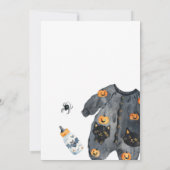 Little Boo Halloween Clothesline Baby shower Kaart (Achterkant)