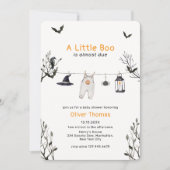 Little Boo Halloween Clothesline Baby shower Kaart (Voorkant)