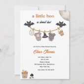 Little Boo Halloween Clothesline Baby shower Kaart (Voorkant)
