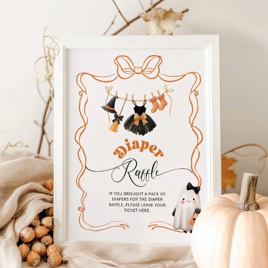 Little Boo Halloween Clothesline Luierverloting Poster