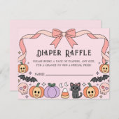 Little Boo Halloween Coquette Luier Raffle Informatiekaartje (Voorkant / Achterkant)