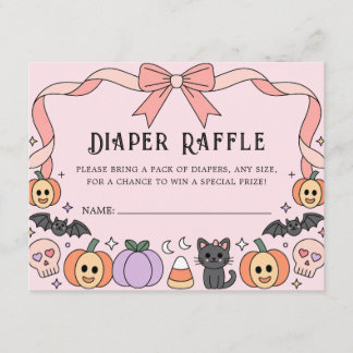 Little Boo Halloween Coquette Luier Raffle Informatiekaartje