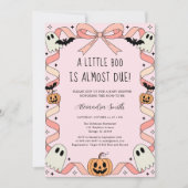Little Boo Halloween Coquette Ribbon Baby shower Kaart (Voorkant)
