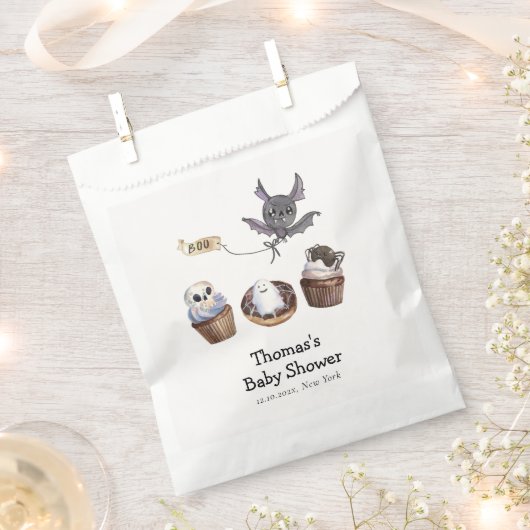 Little Boo Halloween cupcake Baby shower Bedankzakje (Geknipt)