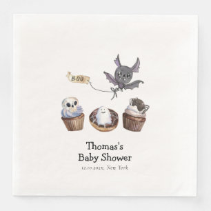 Little Boo Halloween cupcake Baby shower Servet