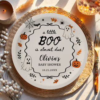 Little Boo Halloween Geest Baby Shower Papieren Bordje