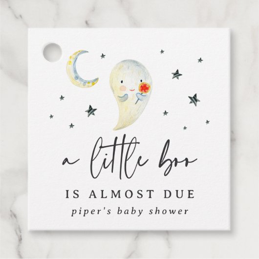 Little Boo Halloween Ghost Baby shower Bedankjes Labels (Voorkant)