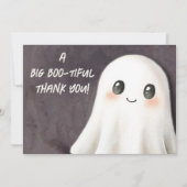 Little Boo Halloween Ghost Baby shower Bedankkaart (Voorkant)