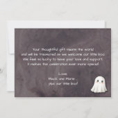 Little Boo Halloween Ghost Baby shower Bedankkaart (Achterkant)