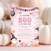 Little Boo Halloween Ghost Baby shower Kaart