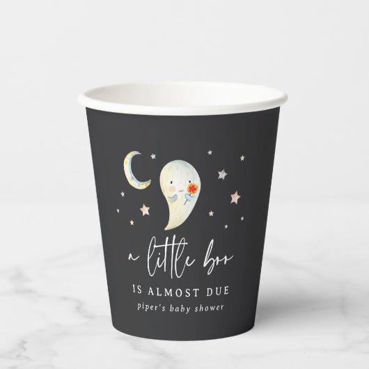 Little Boo Halloween Ghost Baby Shower Papieren Bekers (Voorkant)