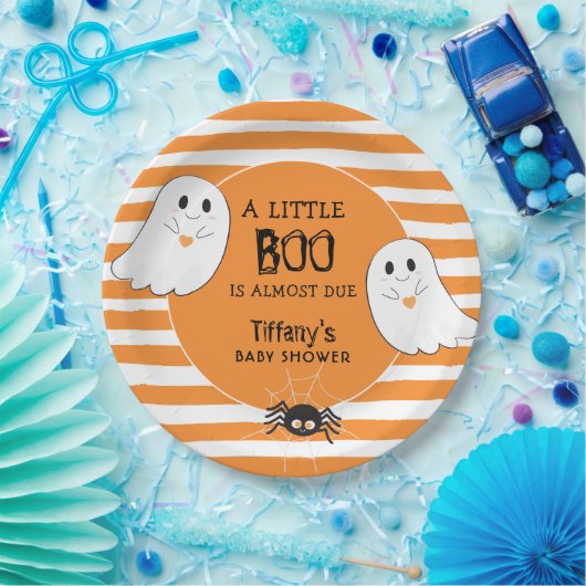 Little Boo Halloween Ghost Baby shower Papieren Bordje (Feest)