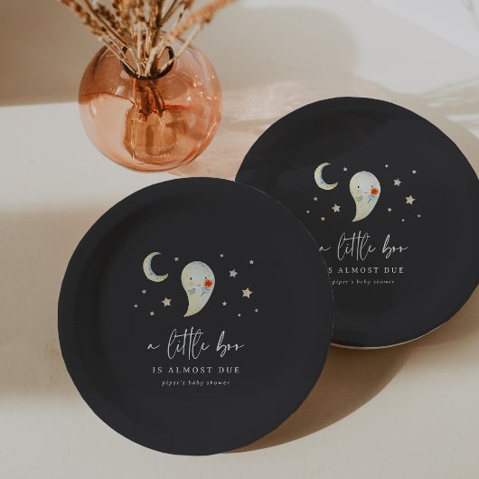 Little Boo Halloween Ghost Baby Shower Papieren Bordje